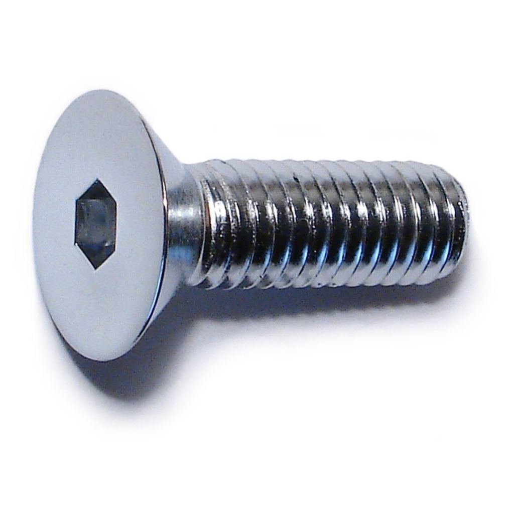 3/8-16 x 1-1/4 Flat Socket Chrm