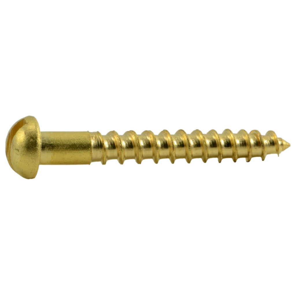 4 x 7/8 Sl Rd Wood Sc Br