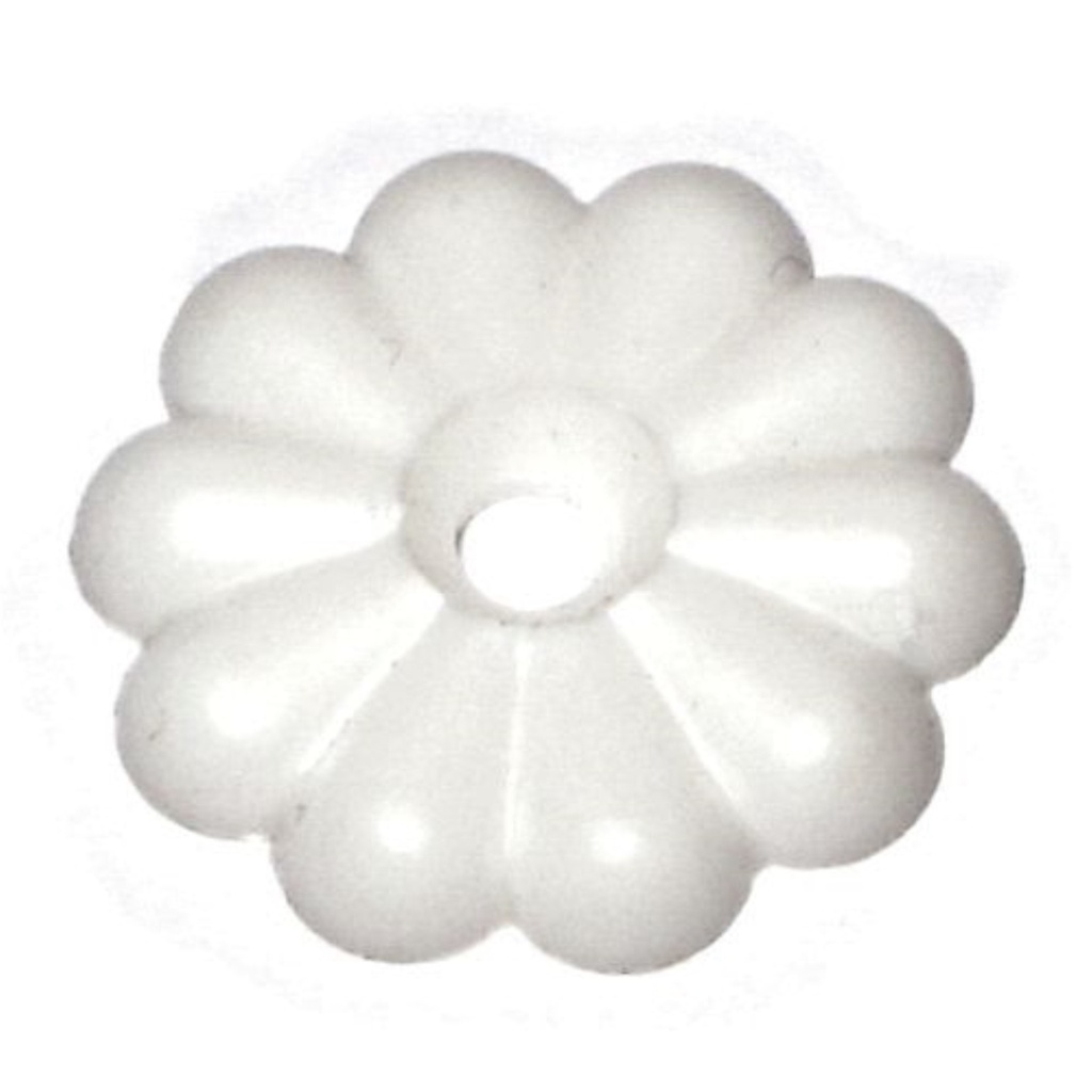 1" Plastic Rosette Cap Wht