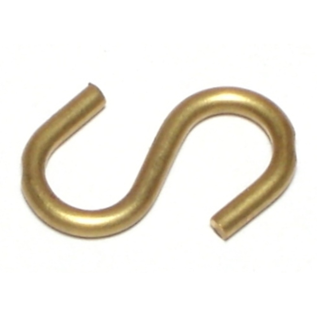 1" S Hook Brass
