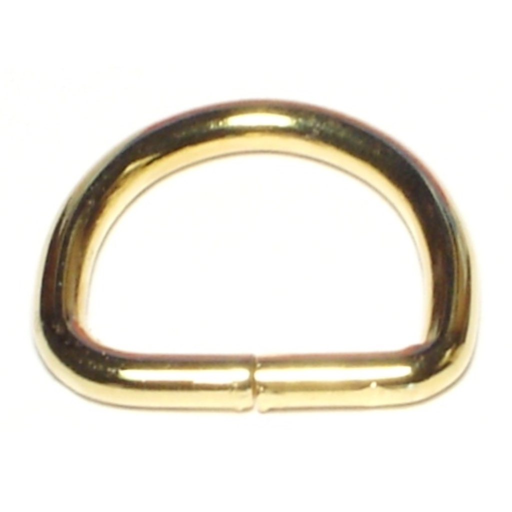 7/8 x 3/4 D Ring-Brass Plt