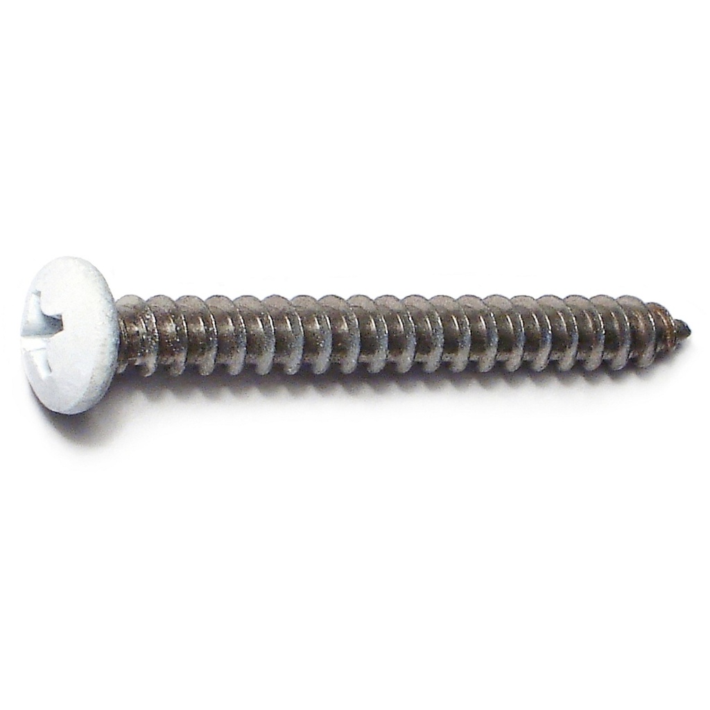 8 x 1-1/2 Wht Pan Shutr SS