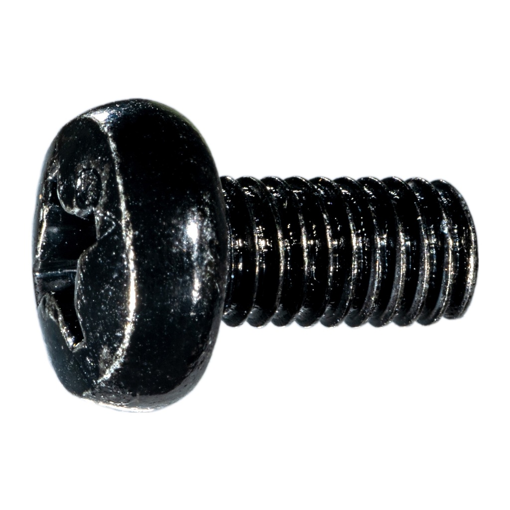 6mm-1.0 x 12mmPh Pan MS Blk Zn