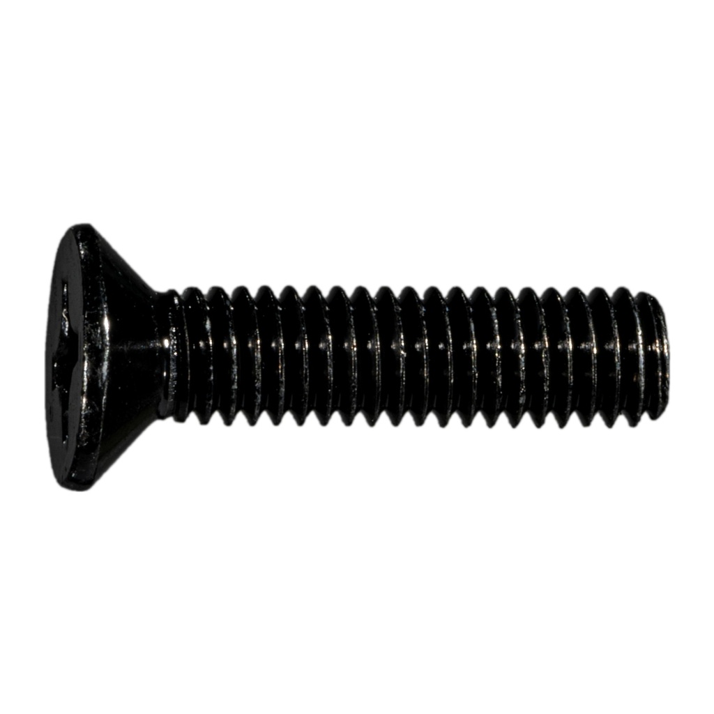 6mm-1.0 x 25mm Ph Flt MS Blk Zn
