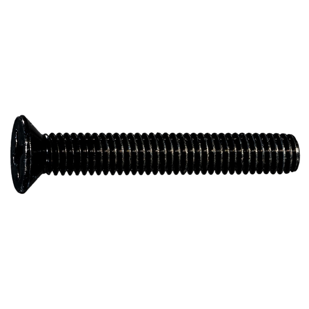 6mm-1.0 x 40mm Ph Flt MS Blk Zn