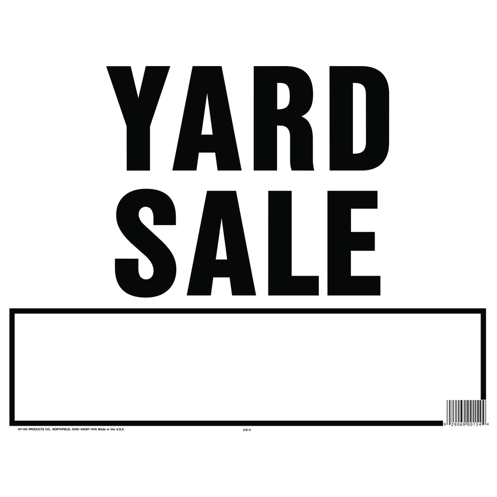 [MFA00154] YARD SALE