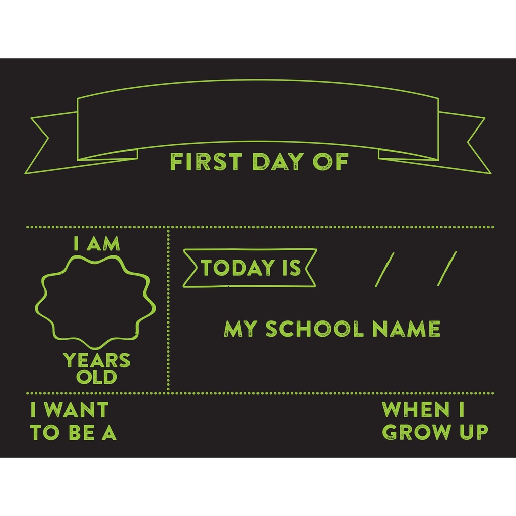 [MFA00195] CHALK SIGN FIRST DAY GRN