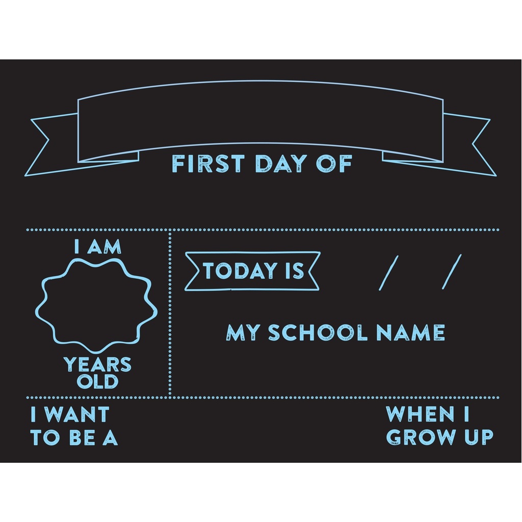 CHALK SIGN FIRST DAY BLU
