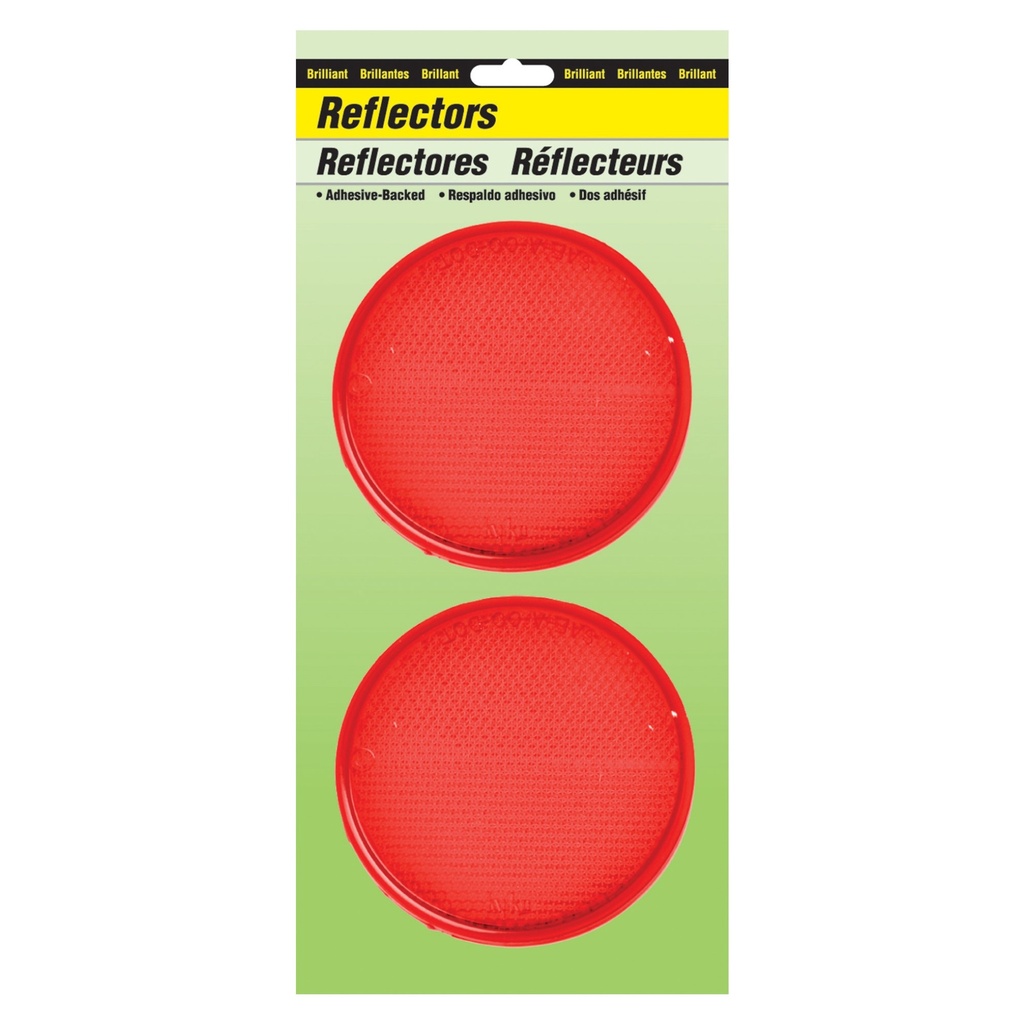 3.25IN CARDED RED REFLECTOR