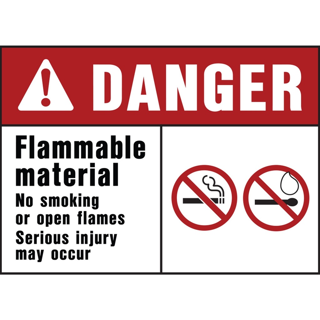 DANGER FLAMMABLE MATERIAL