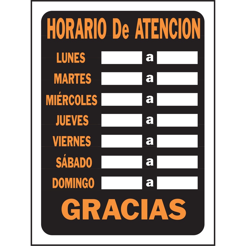 HORARIO DE ATENCION