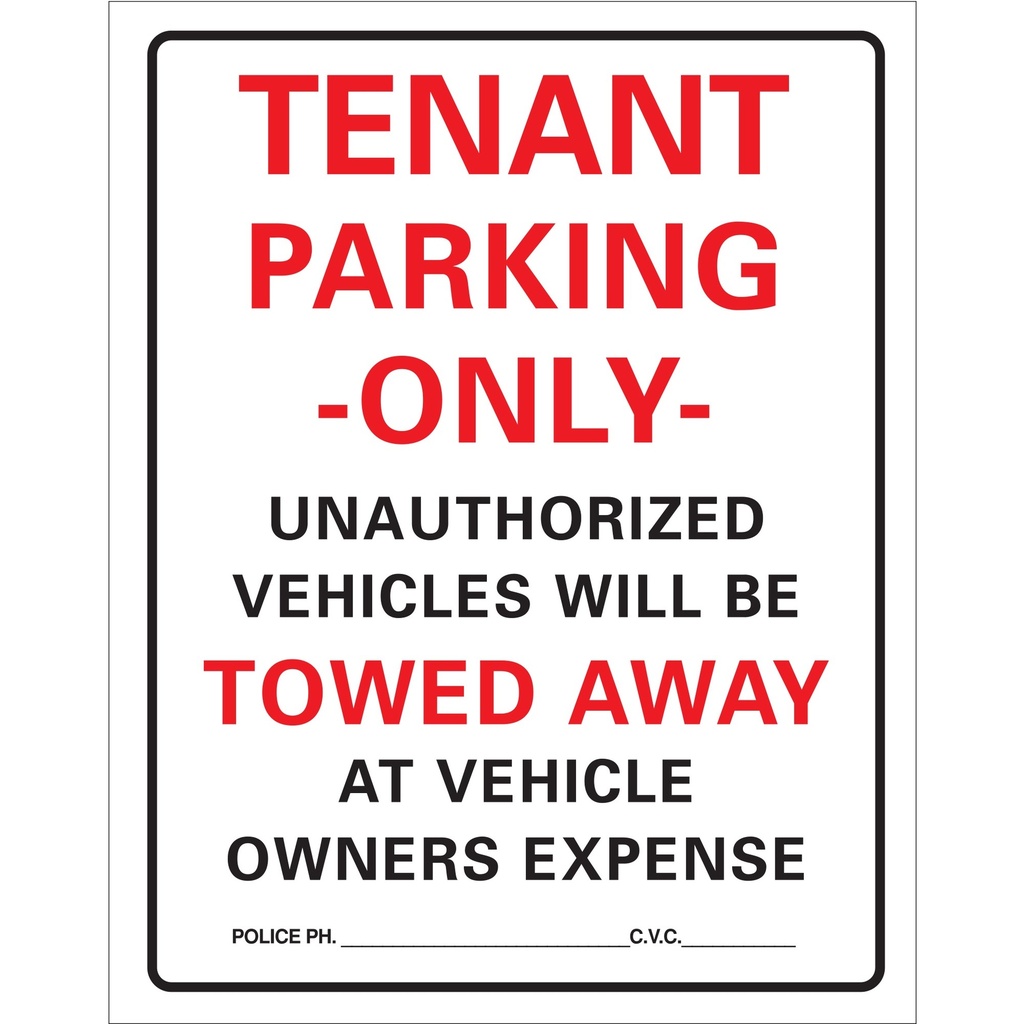 TENANT PARKING ONLY