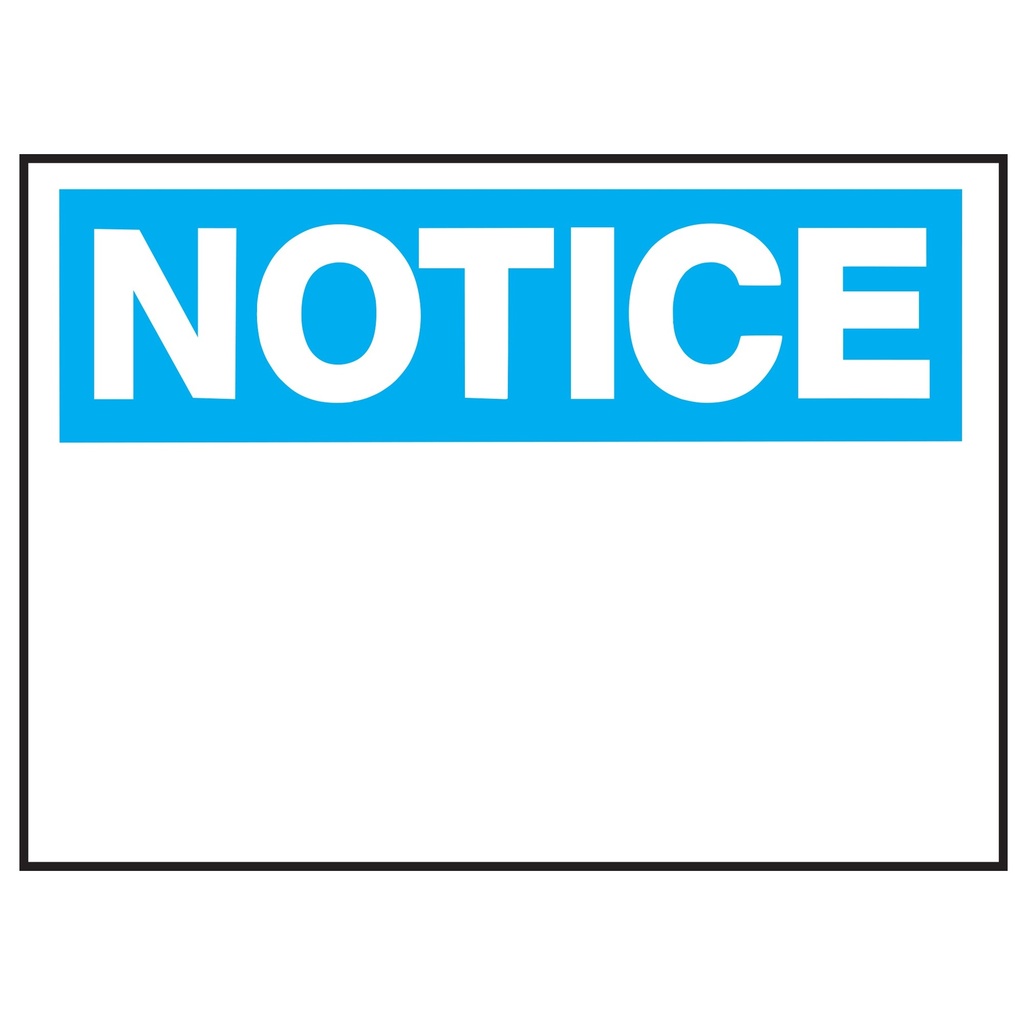 NOTICE (BLUE/WHITE)