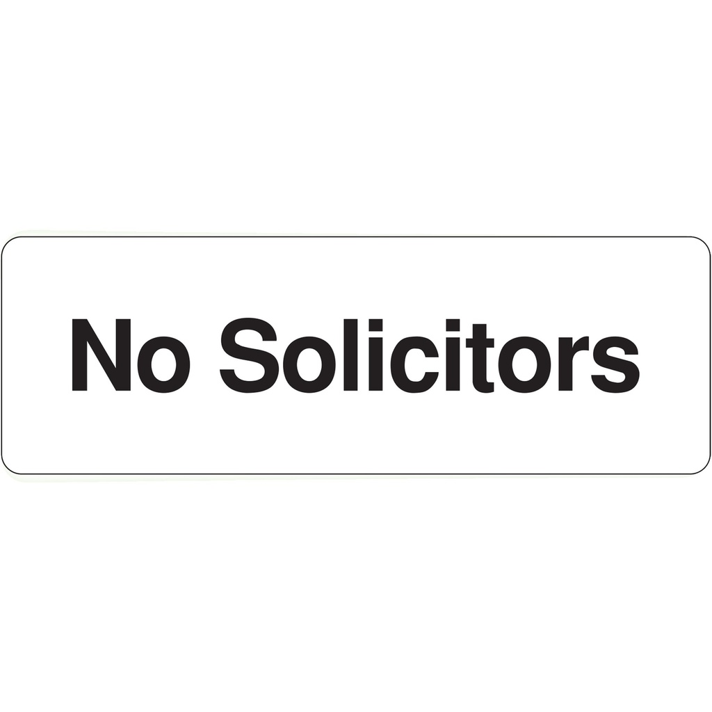 NO SOLICITORS