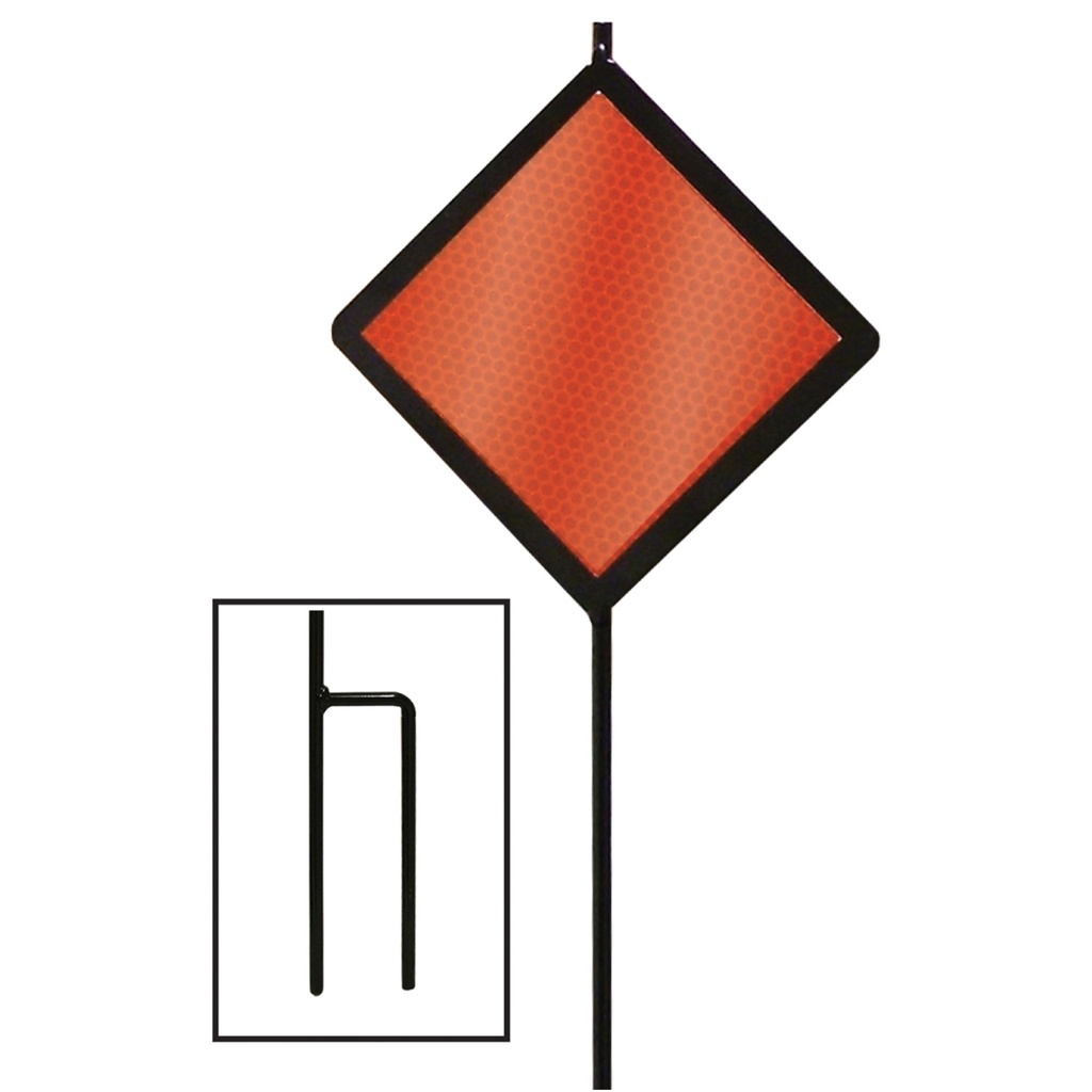 48IN RED DIAMOND ROAD MARKER