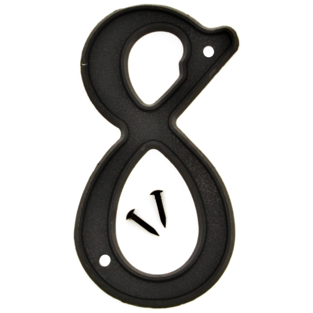 4IN BLACK PLASTIC NBR 8