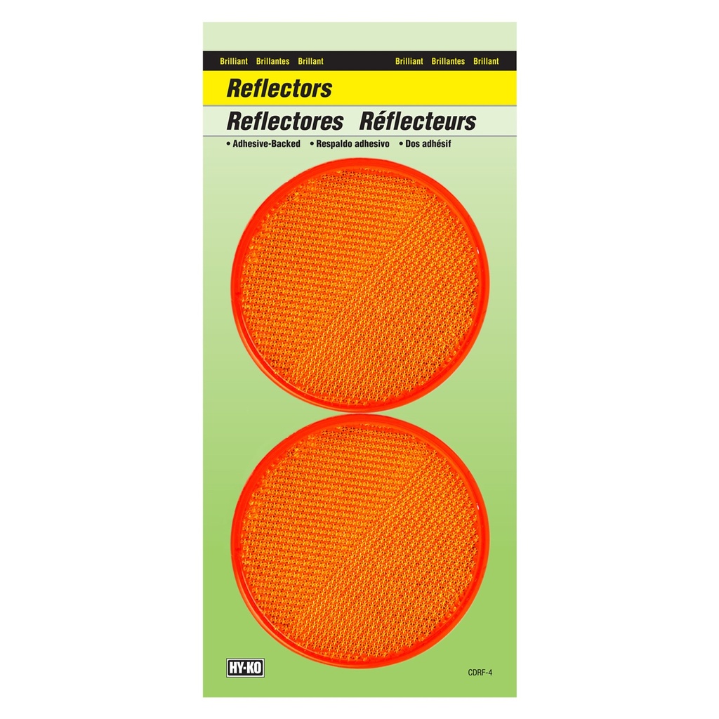 3.25IN CARDED AMBER REFLECTOR