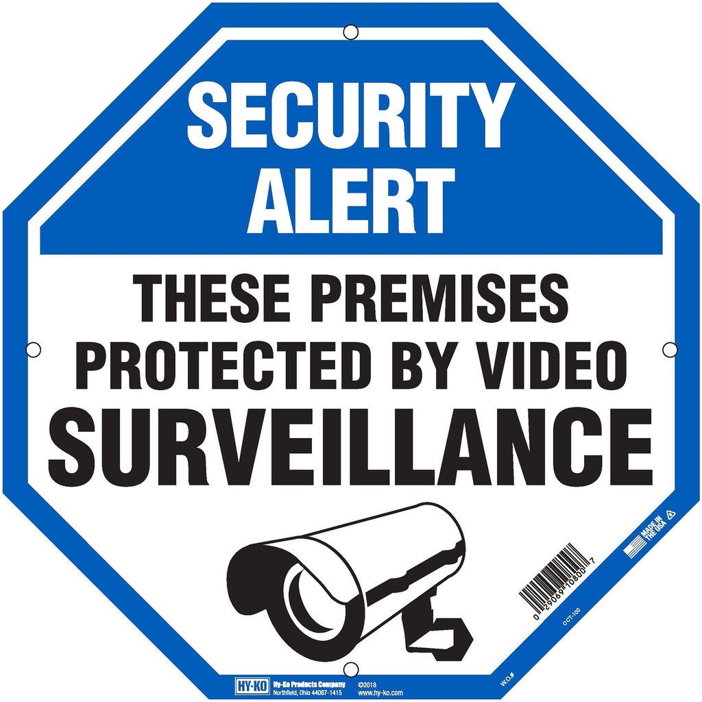 SECURITY SURVEIL BL OCTG 12X12