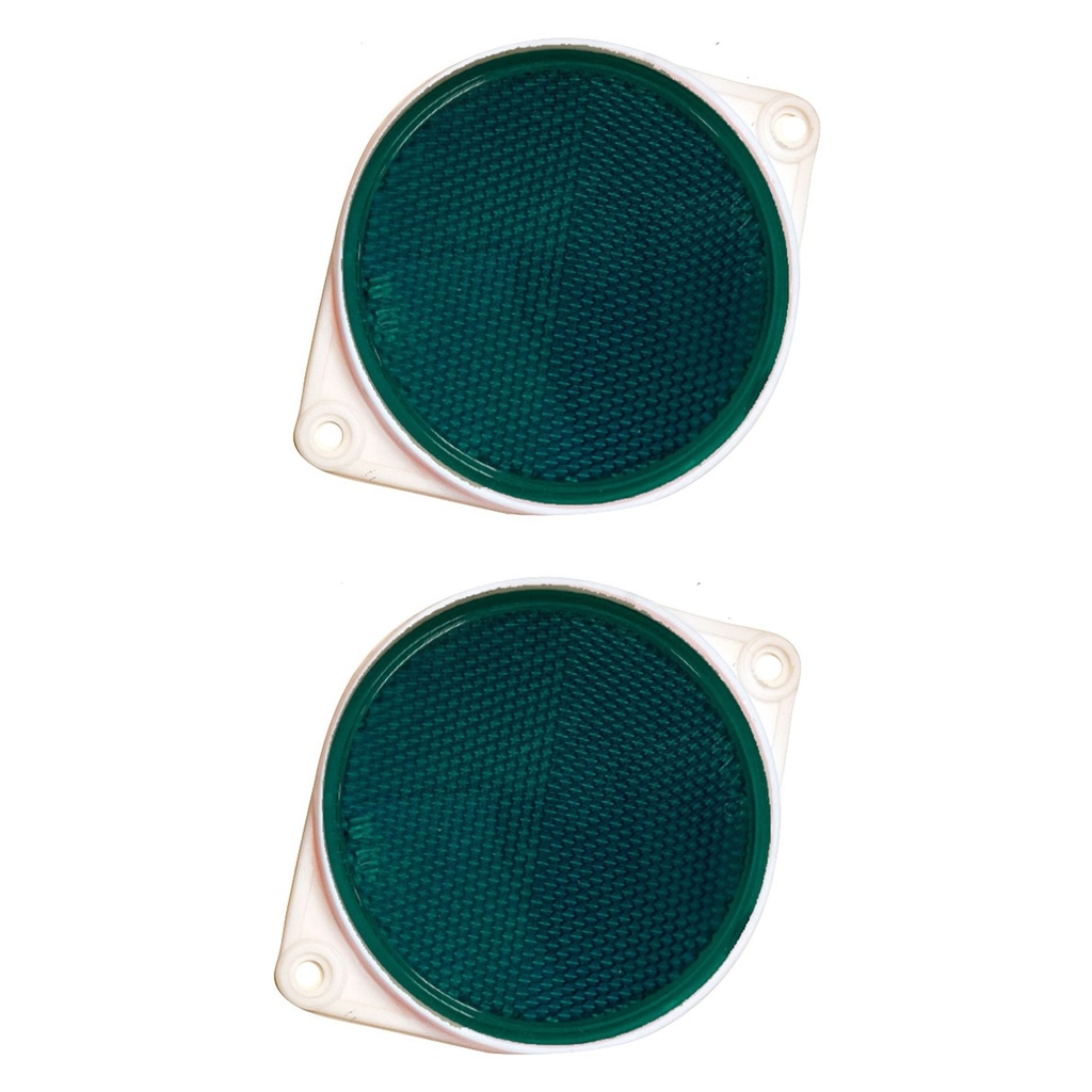 3.25IN BRACKETED GREEN RFLCTR