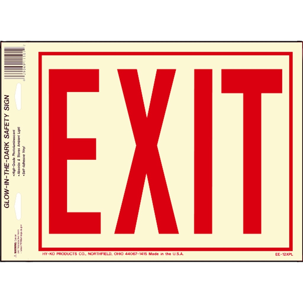 EXIT (6IN LTRS) HG PHOTOLUMIN