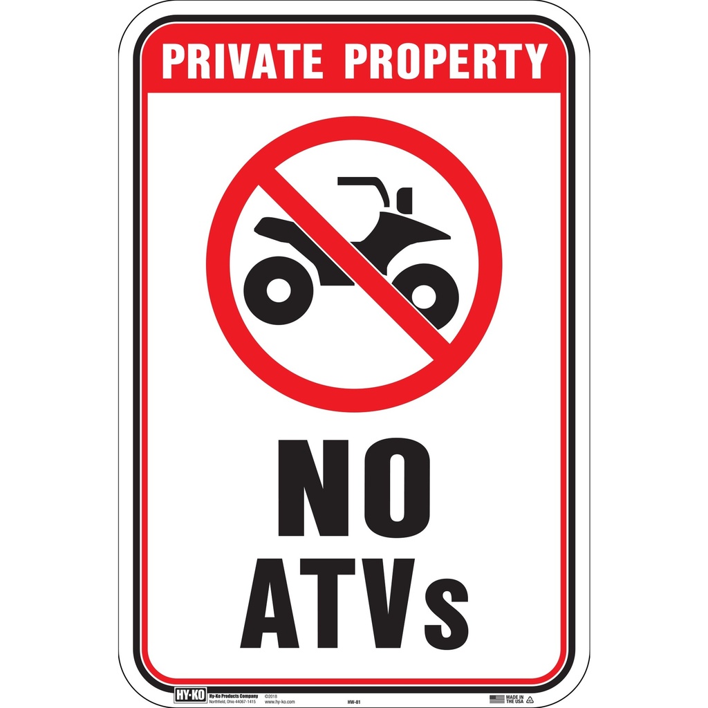 NO ATV'S