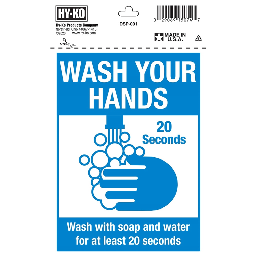 WASH YOUR HANDS 5 X 7