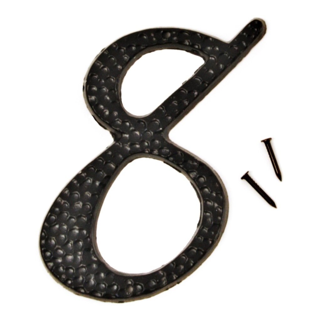 3IN BLACK ALUMINUM NBR 8