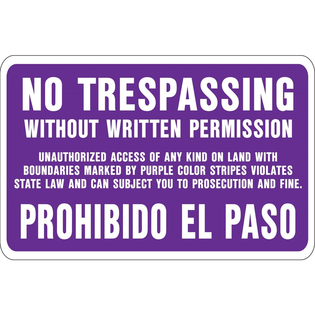 NO TRESPASS W/O WRIT PERM-PRPL