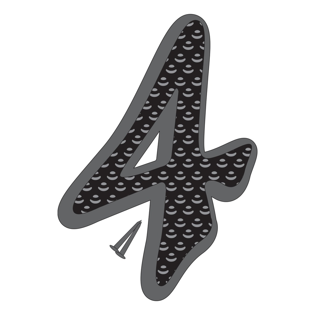 4.5IN BLACK ZINC NBR 4