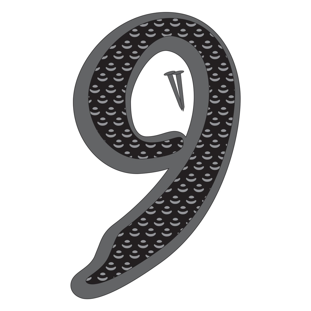 4.5IN BLACK ZINC NBR 9