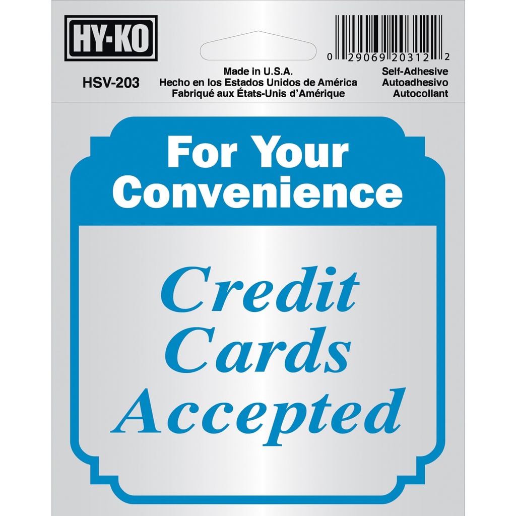 4X4IN ADH CREDIT CARDS ACCEPTD