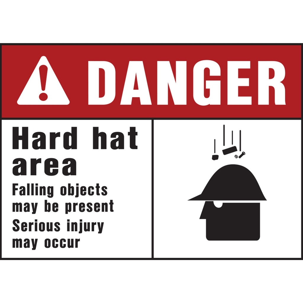 DANGER HARD HAT AREA