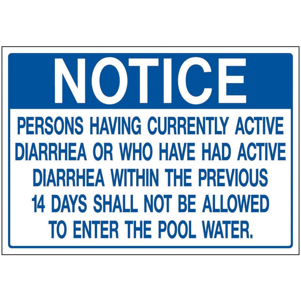 POOL ILLNESS WARNING SIGN