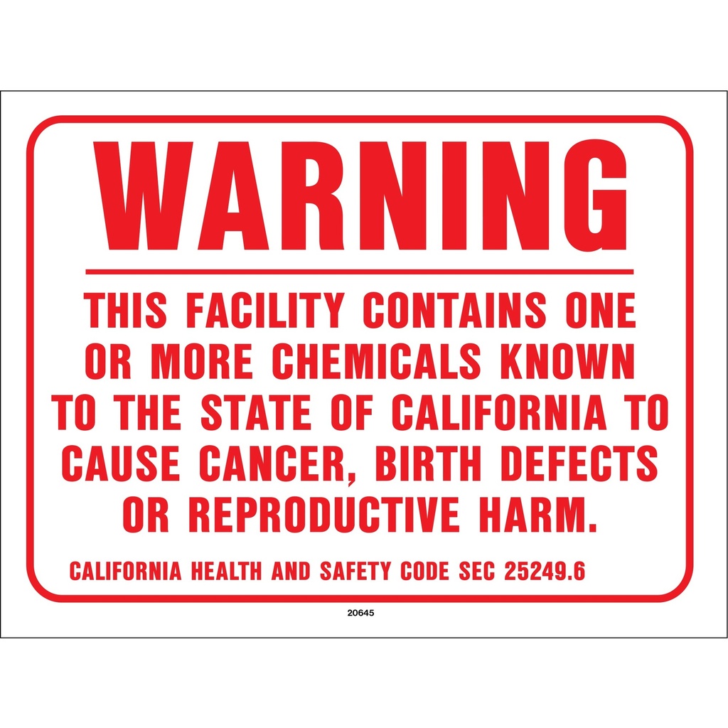 PLASTIC PROP 65 (CA)