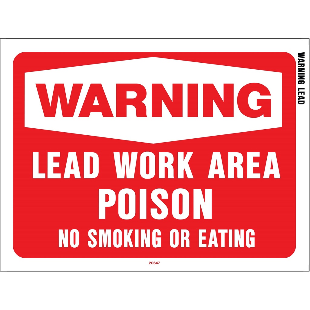 WARNING LEAD WORK AREA