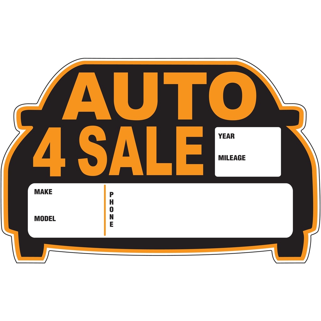 AUTO FOR SALE DIE CUT SIGN