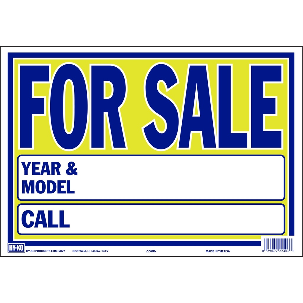 9x13 NEON AUTO FOR SALE SIGN
