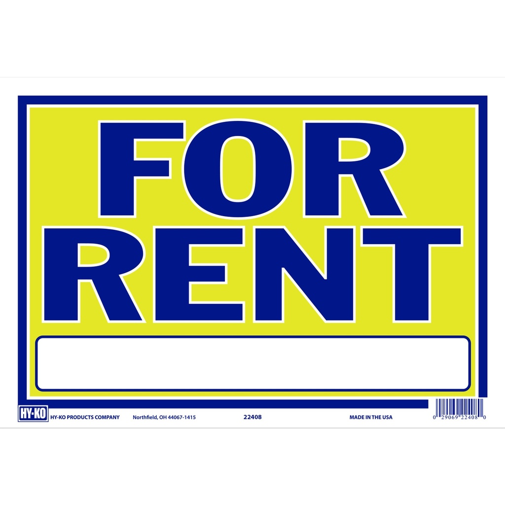 9x13 NEON RENT SIGN