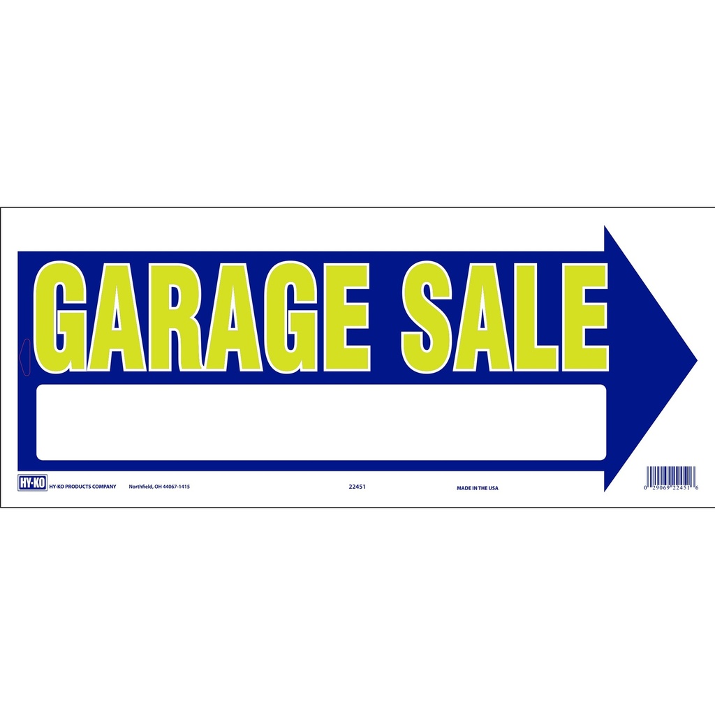 GARAGE SALE ARROW (YLW BLUE)