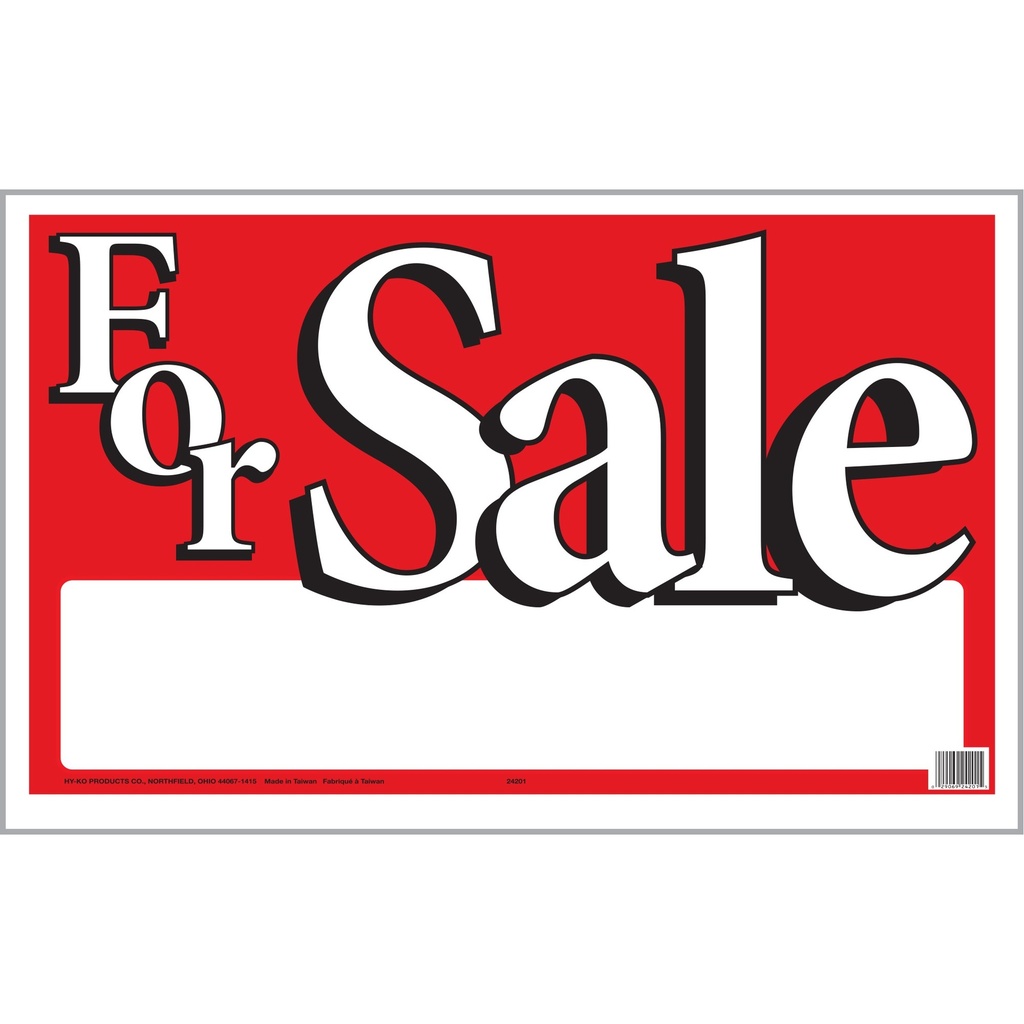FOR SALE BAG SIGN W/FRAME