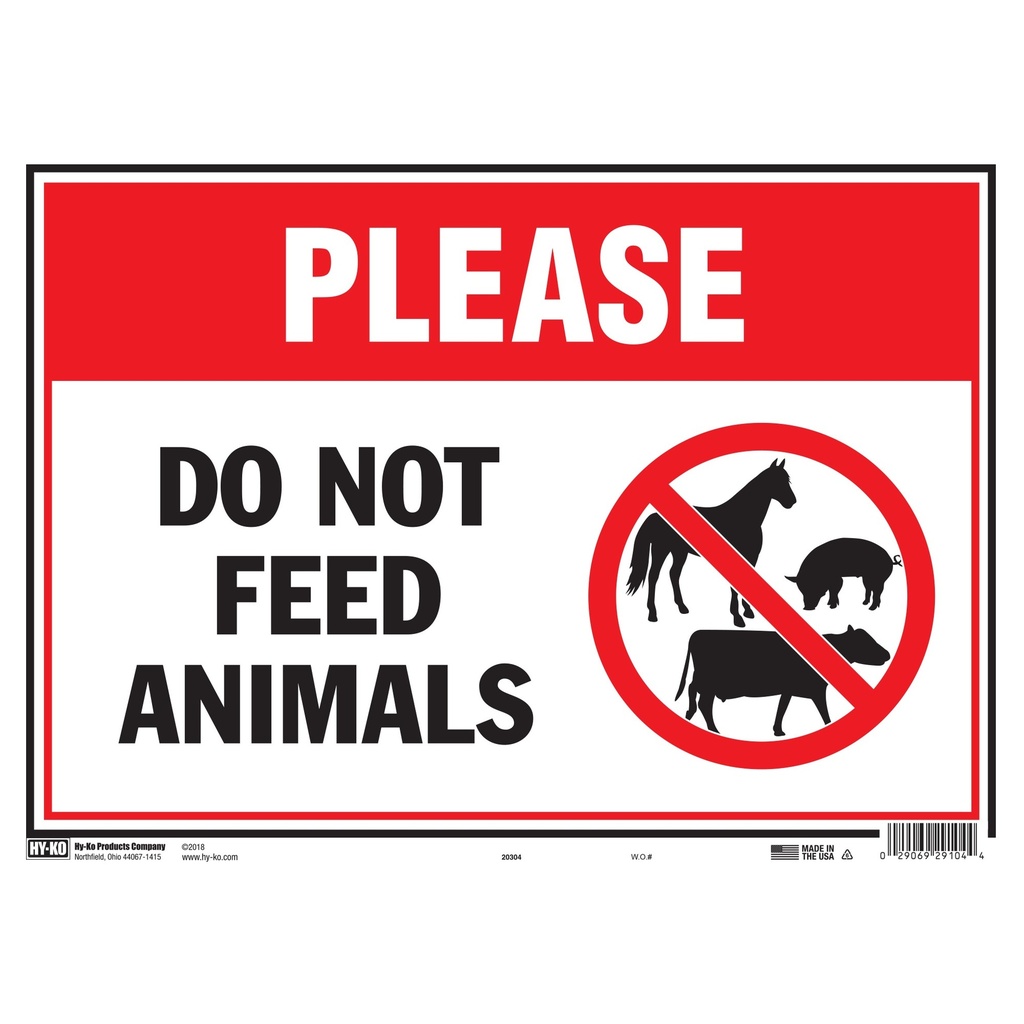 NO FEEDING ANIMALS