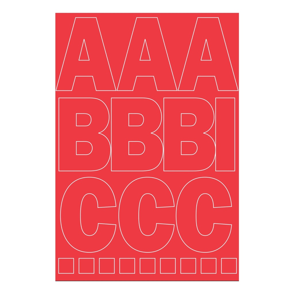 3IN VINYL RED NBRS/LTRS