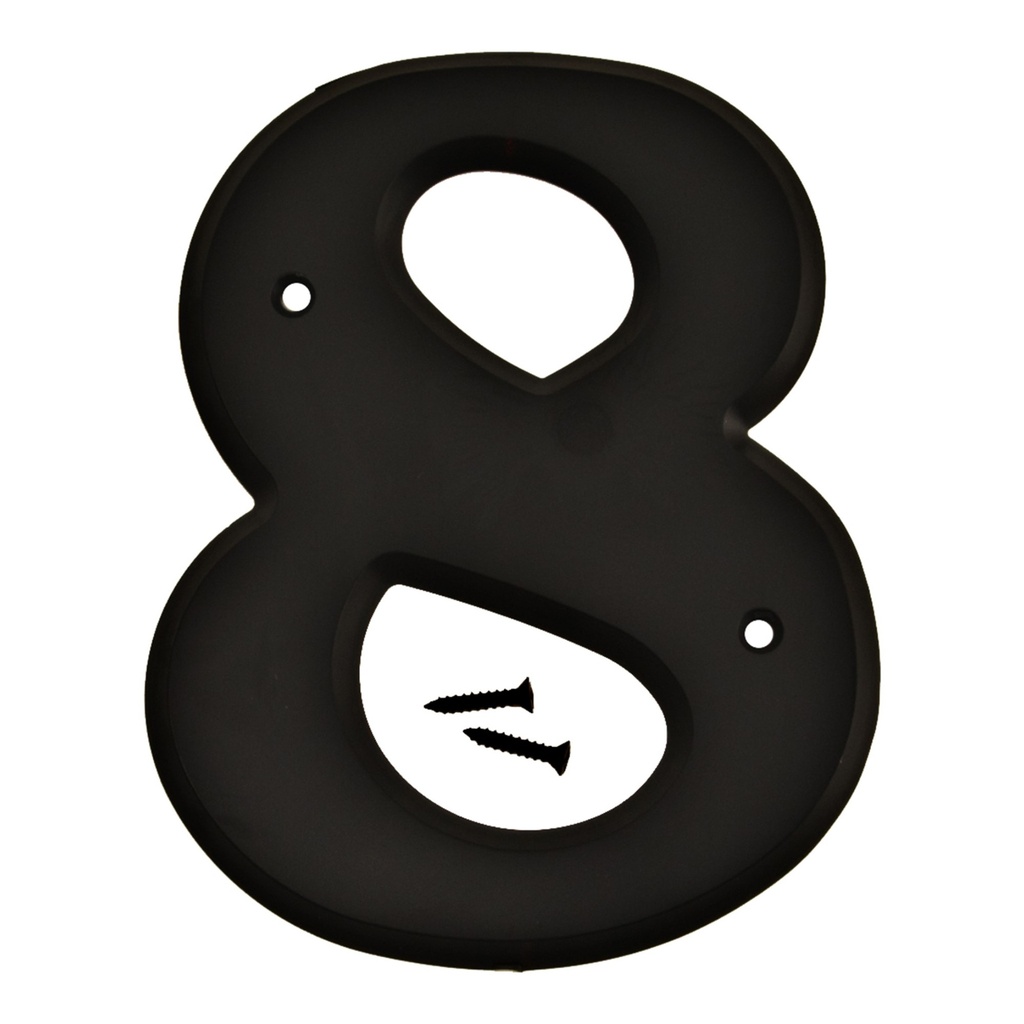 6IN BLACK PLASTIC NBR 8