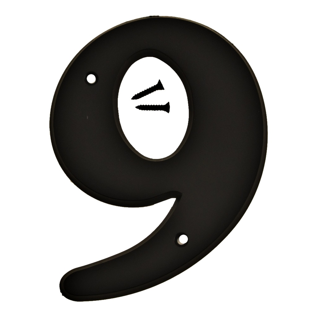 6IN BLACK PLASTIC NBR 9