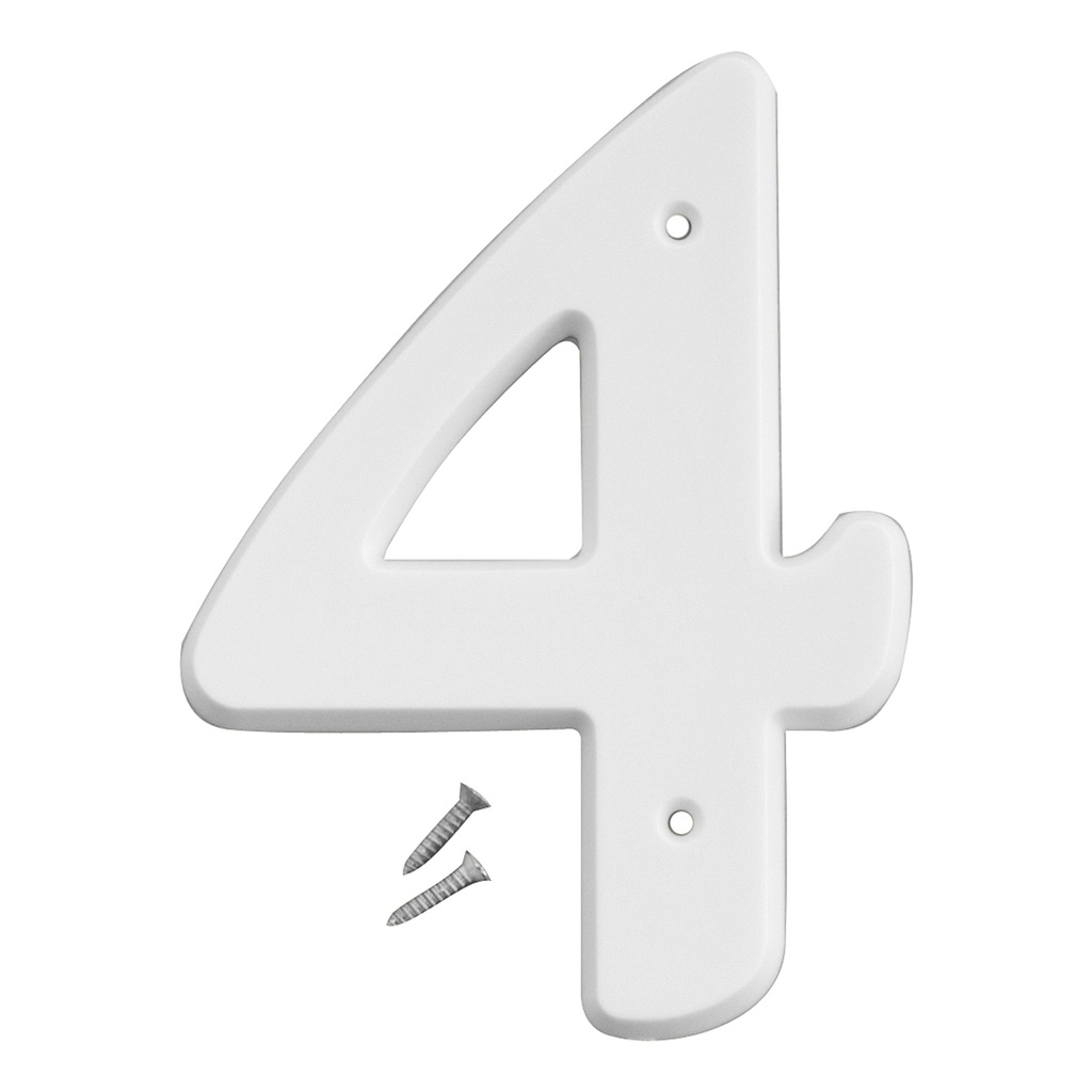 6IN WHITE PLASTIC NBR 4