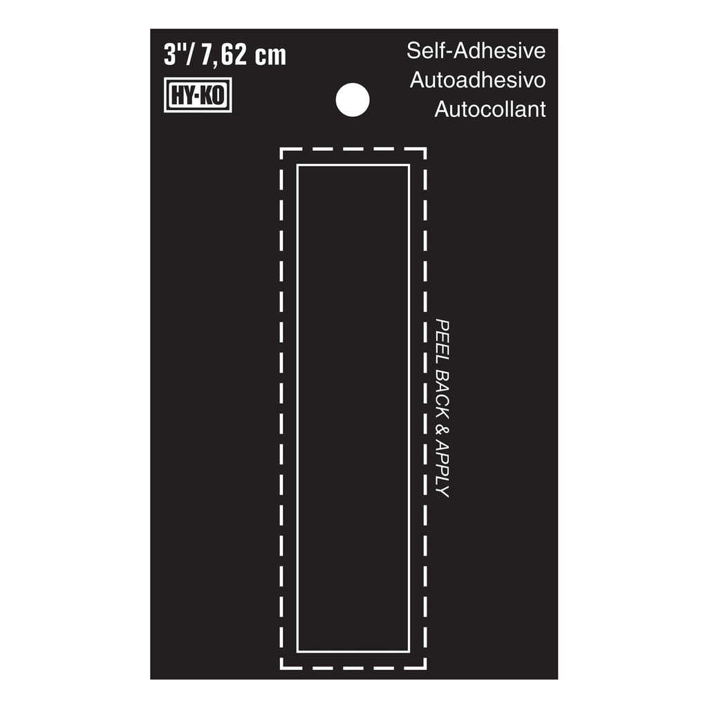 3IN BLACK VINYL LTR I