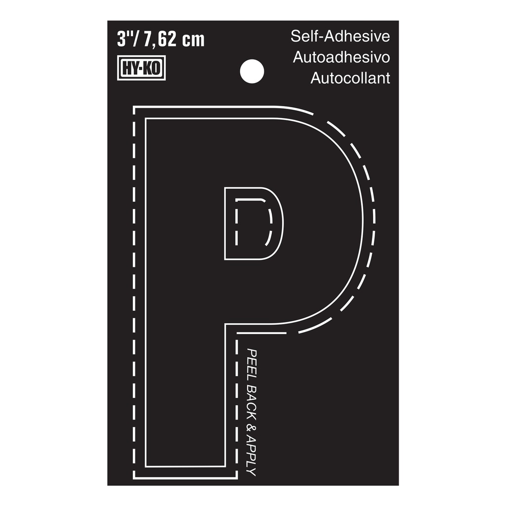 3IN BLACK VINYL LTR P