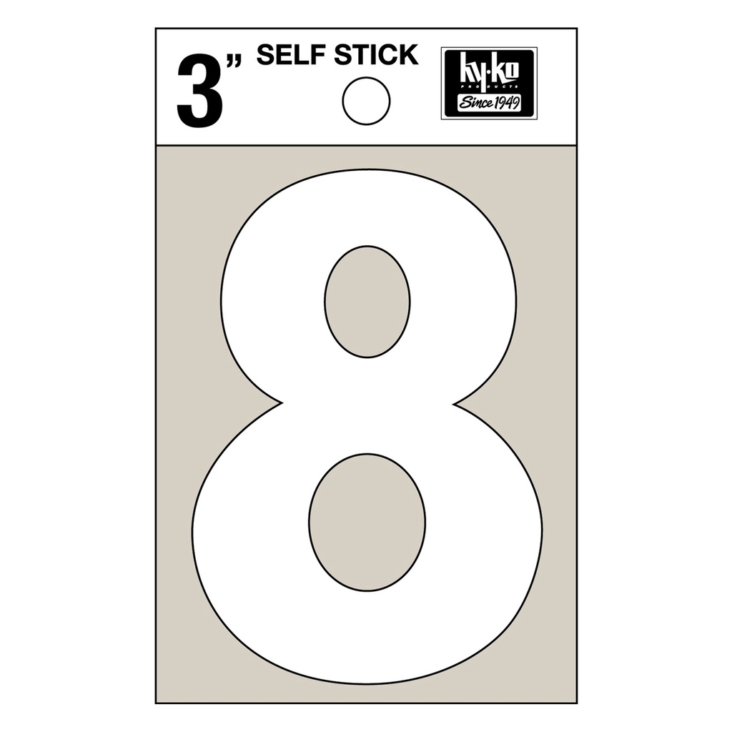 3IN WHITE VINYL NBR 8