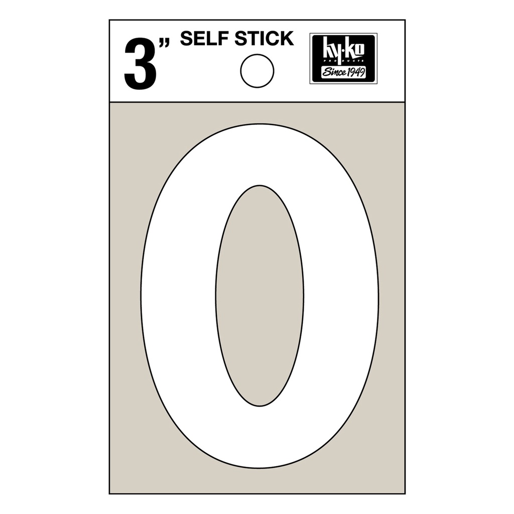 3IN WHITE VINYL NBR 0
