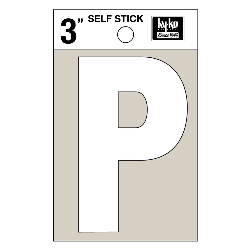 3IN WHITE VINYL LTR P